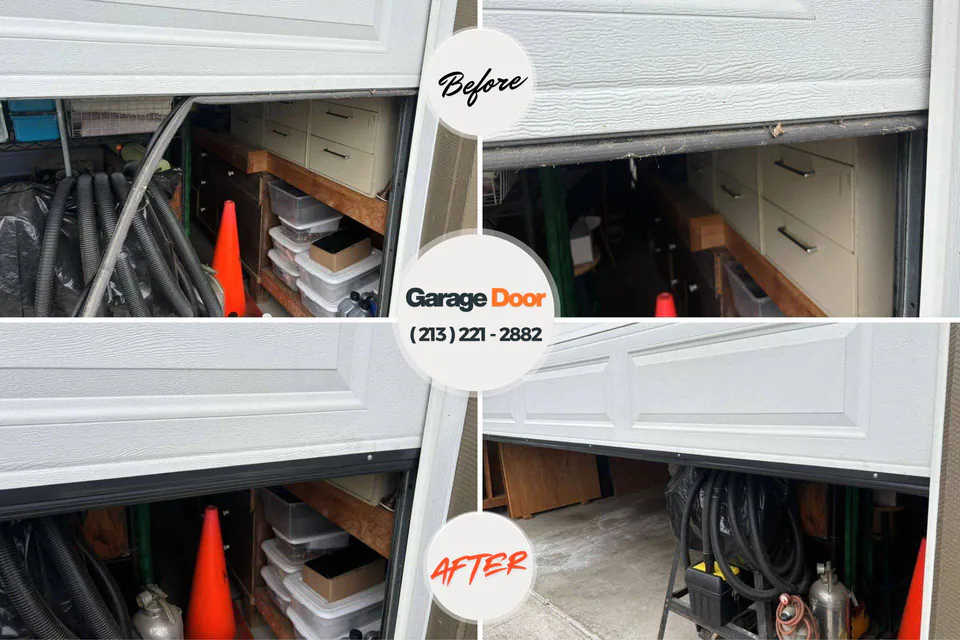 Before and after: garage door repair Chino Valley, AZ